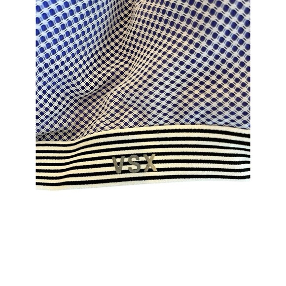 Victoria's Secret VSX Sport Wire Mesh Active Sport Bra Sz 32DD Purple Blck White - Picture 3 of 10